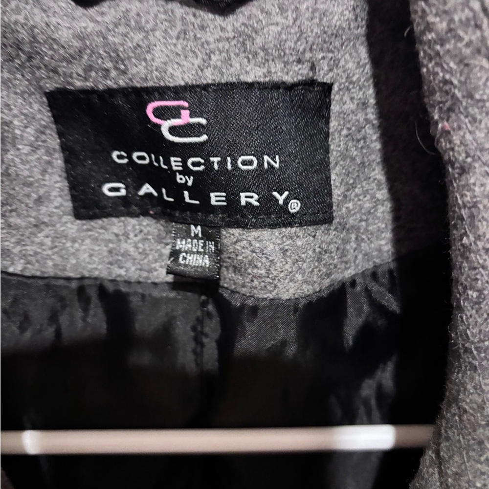 Collection B Gray Wool Pea Coat - Picture 3 of 6